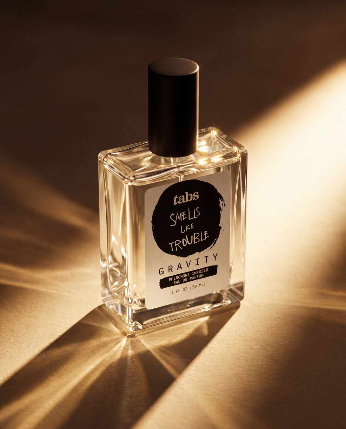 Gravity pheromone cologne, close-up