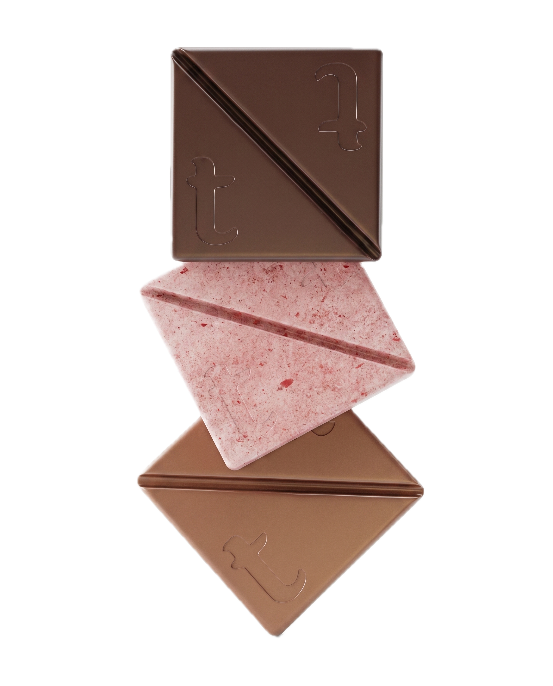 Tabs chocolate flavors — Dark, Pink Cherry, and Not Milk